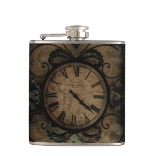  gotische Antiek wandklok Steampunk Heupfles