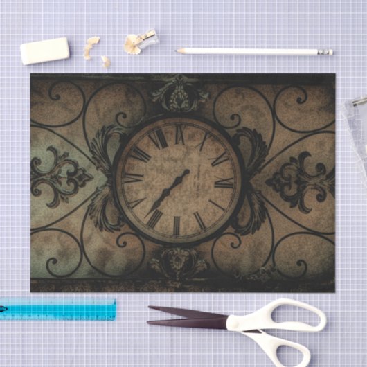 gotische Antiek wandklok Steampunk Tissuepapier (Craft)
