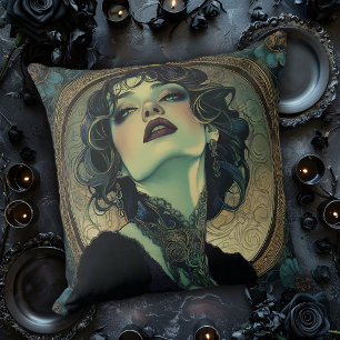Gotische Art Nouveau Vrouw Kussen