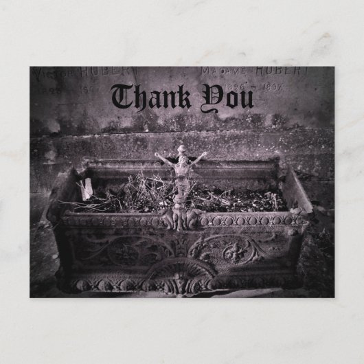 Gotische begraafplaats Dank u Briefkaart (Voorkant)