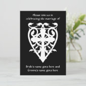 Gotische begraafplaats Keltische kruis in hart in  Kaart (Staand voorkant)