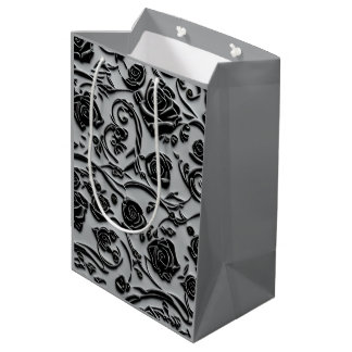 Gotische begraafplaats zwart Rozen Pattern Medium Cadeauzakje