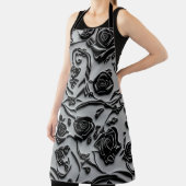 Gotische begraafplaats zwart Rozen Pattern Schort (Insitu)