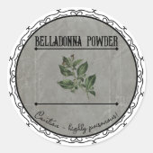  Gotische Belladonna Potion Custom Halloween Ronde Sticker (Voorkant)