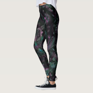 Gotische Benzine Paisley Leggings