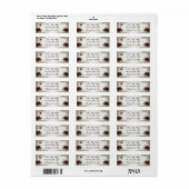 Gotische bij & Rozen Etiket (Full Sheet)
