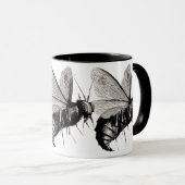 Gotische bijen schedel vleugels mok (Voorkant rechts)