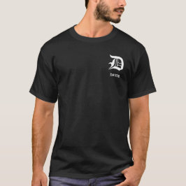 Gotische Blackletter Monogram Personaliseerde T-Sh T-shirt