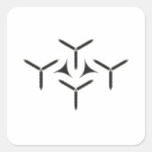 Gotische Blade Vierkante Sticker (Voorkant)