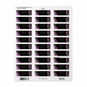 Gotische Bloem Bruiloft Retouradres Label (Full Sheet)