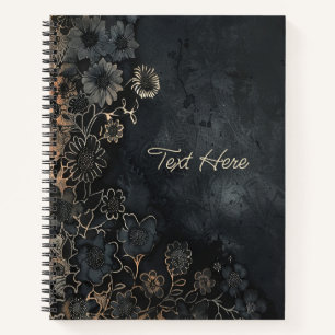 Gotische bloem gepersonaliseerd notitieboek