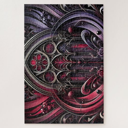 Gotische Bloemen Jigsaw puzzel (Verticaal)