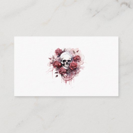 Gotische bloemenschedel bruidsfeest recept  informatiekaartje (Achterkant)