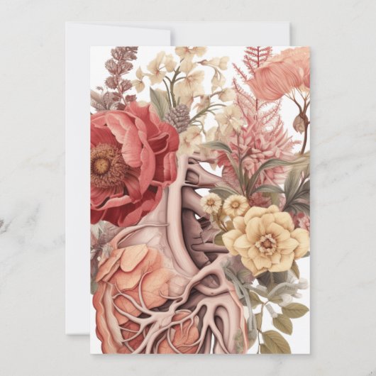 Gotische  Boho Anatomisch Hart Handvasten Kaart (Achterkant)