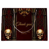 Gotische boog met schedels. groot cadeauzakje (Voorkant)