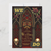 Gotische boog met schedels. kaart (Voorkant)