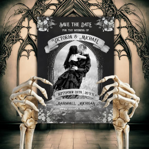 Gotische Boog Save the Date Bruiloft Kaart