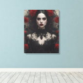 Gotische bruid canvas afdruk (Insitu (Houten vloer))