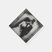 Gotische bruid en bruidegom servet (Hoek)