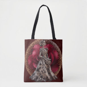 Gotische bruid in Crimson Red Draagtas