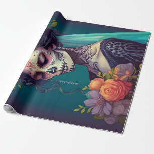 Gotische bruid in eenzame tranen, cadeaupapier