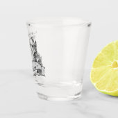 Gotische bruid of Die Til Death Bachelorette Weeke Shot Glas (Rechts)