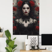Gotische bruid poster (Thuiskantoor)