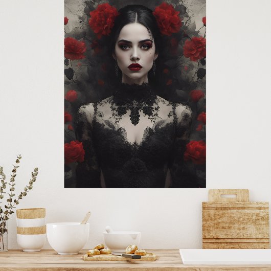 Gotische bruid poster (Keuken)
