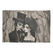 Gotische bruidspaar Bedding Kussensloop (Achterkant)