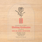 Gotische bruiloft acryl uitnodigingen (Voorkant)