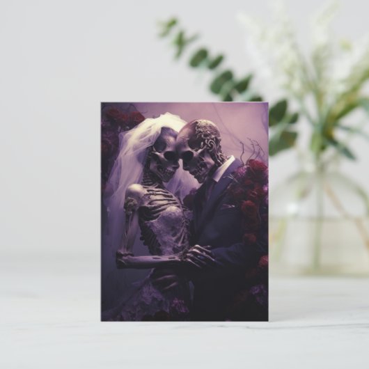 Gotische bruiloft briefkaart (Staand voorkant)