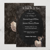 Gotische bruiloft donkere bruiloft uitnodiging (Voorkant / Achterkant)