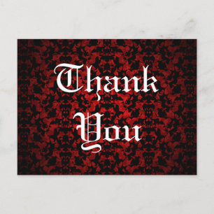 Gotische bruiloft elegant Dank u briefkaart