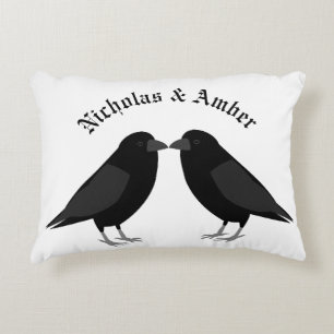Gotische bruiloft kussen Ravens Custom