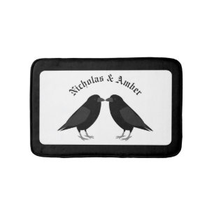 Gotische bruiloft kussen Ravens Custom Badmat