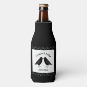 Gotische bruiloft kussen Ravens Custom Flesjeskoeler (Fles Voorkant)