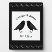 Gotische bruiloft kussen Ravens Custom Fotoplaat (voorkant)