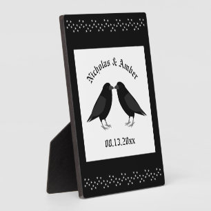 Gotische bruiloft kussen Ravens Custom Fotoplaat