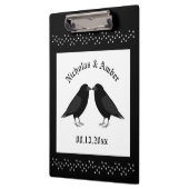 Gotische bruiloft kussen Ravens Custom Klembord (Links)