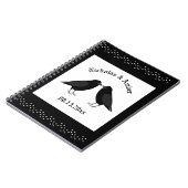 Gotische bruiloft kussen Ravens Custom Notitieboek (Linkerzijde)