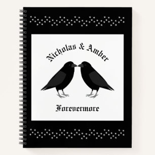 Gotische bruiloft kussen Ravens Custom Notitieboek