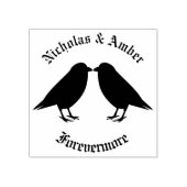 Gotische bruiloft kussen Ravens Custom Rubberstempel (Afrduk)
