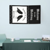 Gotische bruiloft kussen Ravens Custom Spandoek (Beurs)