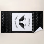 Gotische bruiloft kussen Ravens Custom Strandlaken (Voorkant)
