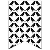 Gotische bruiloft kussen Ravens Custom Vlaggetjes (Tweede vlag)