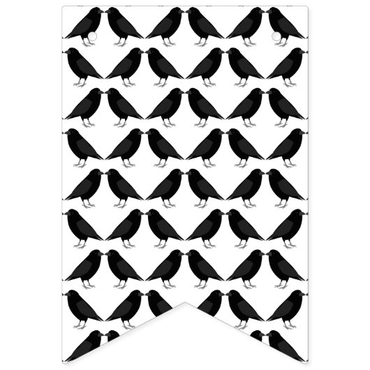 Gotische bruiloft kussen Ravens Custom Vlaggetjes (Tweede vlag)