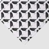 Gotische bruiloft kussen Ravens Patroon Tissuepapier (Detail)