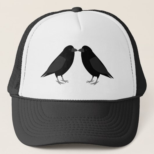 Gotische bruiloft kussen Ravens Trucker Pet (Voorkant)