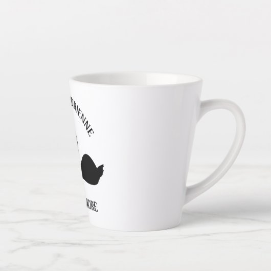 Gotische bruiloft kussen zwarte zwanen Custom Latte Mok (Rechts)