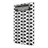 Gotische bruiloft kussen zwarte zwanen patroon mini klembord (Angled2)